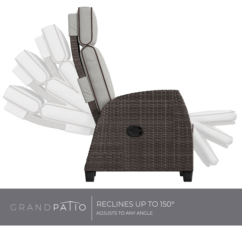 Red Barrel Studio® Adjustable Patio Chair with Cushions & Reviews Wayfair